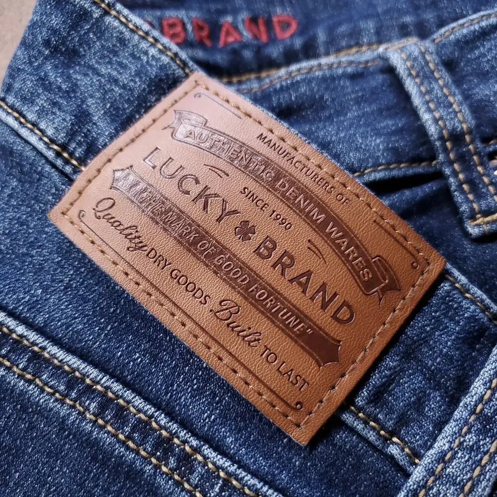Lucky Brand 121 Slim Straight Jeans Men 32x32 Blue Stretch Faded Modern